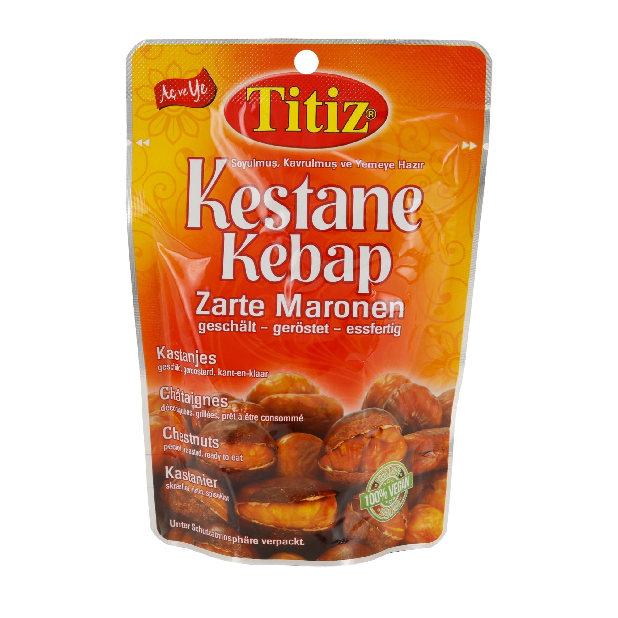Titiz | Kestane Kebap – Zarte Maronen | geschält, geröstet & essfertig | 125 g TITIZ